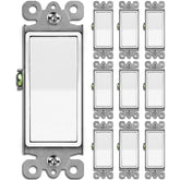 BESTTEN decorator switch front view with a glossy finish for a clean wall look