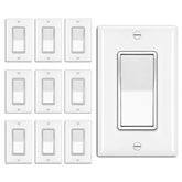 BESTTEN decorator switch front view with smooth paddle action for easy control.