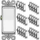 BESTTEN decorator switch front view in white gloss finish for modern rooms