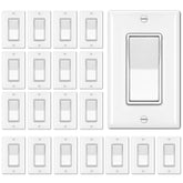 BESTTEN decorator wall switch 3-way, durable design for multi-location lighting control.