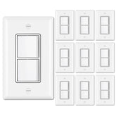 BESTTEN double-decorator switch with dual paddles for precise control
