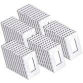 BESTTEN screwless wall plate front view in snow white with glossy finish for easy cleaning.
