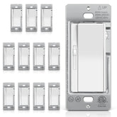 BESTTEN slim dimmer switch in white with compact design for easy wall installation.