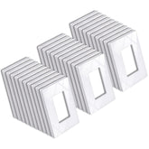 Bestten USWP6 snow white wall plate front view with seamless glossy finish