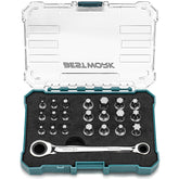 Bestwork insert stubby set in case for compact storage and fast bit access.