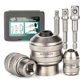 Bestwork tap socket set in 1/4 drive for tight spaces and precise threading.