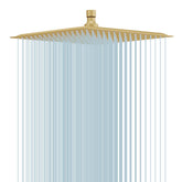 BESy 12-inch square rain shower head delivers broad coverage for a spa-like shower.