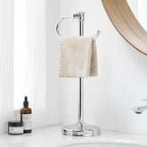 Besy 17-inch polished chrome stand towel bar for daily bathroom use