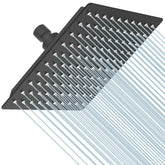 BESy 8-inch square rain shower head front view showing full-body coverage