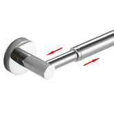 BESy adjustable towel bar extended to 26 inches for flexible bathroom spacing.
