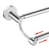BESy adjustable towel bar retractable from 16 to 26 inches for flexible bathroom storage