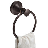 BESy towel ring close-up with oil rubbed bronze finish for elegant bathroom detail