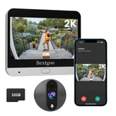 Bextgoo 2K peephole front view for clear visitor identification