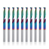 BFVV 10pcs O Flute Bit Set in package for versatile CNC routing.