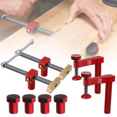 BGASNW Bench Dogs Set front view demonstrates secure workholding for wood parts.