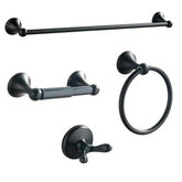 BGL matte black bathroom set on wall showing cohesive style and organized storage.