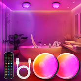Bgmonster 2Pack shower light battery-powered glow creates a calming bathroom ambiance