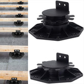 BGTLGIO adjustable deck pedestal showing height range from 1-3/16 to 2-3/8 inches