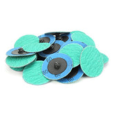 BHA green zirconia quick-change disc ready for fast metal stock removal on a 2-inch pad.