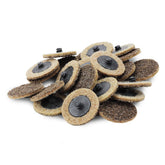 BHA surface conditioning discs front view, 2-inch tan coarse pack ideal for heavy deburring.