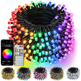 BHCLIGHT 240LED RGB lights on a long 95ft strand for expansive outdoor decor.