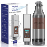 Bidet Buddy Evolv front view highlights compact design for travel-ready hygiene.