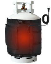 Bigmeta propane tank heater blanket side view shows rugged outdoor reliability and warmth.