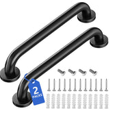BIHOMIFI safety grab bar with matte black finish provides stable tub entry.