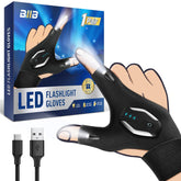 BIIB LED flashlight gloves worn on hand for hands-free illumination during tasks.