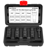 Bilitools lug nut socket flip set designed for quick access with a 1/2 inch drive