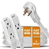 BindMaster flat-angled extension cord shows space-saving 10 ft design behind furniture.