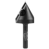 BINSTAK 60-degree V-Groove router bit with 1/4 inch shank in action for precise engraving