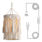 Bioaqua Boho lamp shade with 12.2-inch ring adds airy elegance to spaces