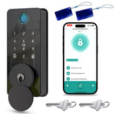 Biquole keyless entry lock on a front door for quick access