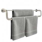 Biuiuiu double towel bar mounted on wall, offering ample drying space.