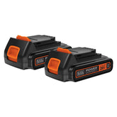 BLACK+DECKER 20V Max PowerConnect 2-pack batteries for versatile cordless projects.