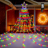 BlcTec waterfall Christmas lights with 317 LEDs across 9 strands for a vibrant outdoor display.