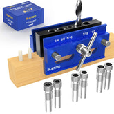 Blekoo self-centering doweling jig kit front view for precise alignment.