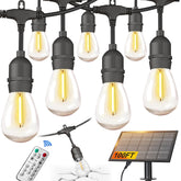 BLIATLUS 100ft solar string lights for outdoor ambiance and energy-efficient lighting