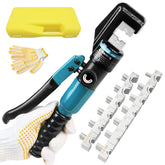 BLIKA 10 Ton hydraulic crimping tool with rotating head for tight spaces.
