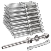 Blika 50-pack swage threaded terminal studs for quick, secure deck cable railing installations.
