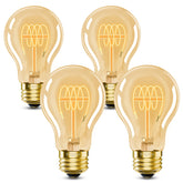 Blingcolor A19 vintage Edison bulb with amber glass for retro ambience