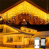 Blingstar icicle lights outdoor 49-2ft 440 LEDs illuminate exterior spaces