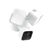 Blink Wired Floodlight Camera 2600 lumens lighting enhances outdoor visibility for porch monitoring