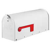 BlissBoard white mailbox, outside post mount, weather-ready protection year-round.