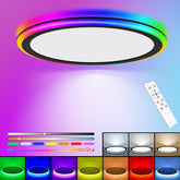 BLNAN RGB ring ceiling light with vibrant colors for ambient mood lighting.