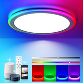 BLNAN smart RGB LED flush mount light front view for modern ceilings