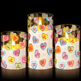 Blosssound valentine 4inch heart flameless candle for safe, cozy décor