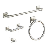 Bluebyrne 16-inch towel bar in brushed nickel, sturdy and rust-resistant for daily use.