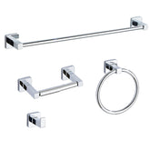 BlueByrne chrome bathroom hardware set with all four pieces for a cohesive look